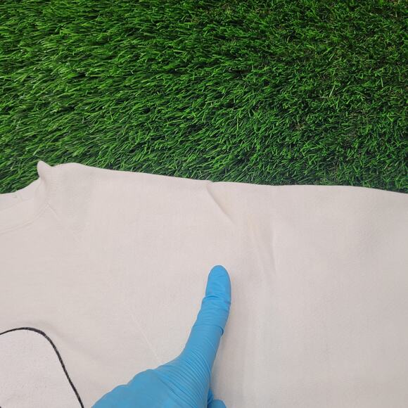 VTG 1985 Funny Rabbit Sweatshirt Womens Large (Tagged M) Cropped 3/4 Sleeve - Picture 6 of 8